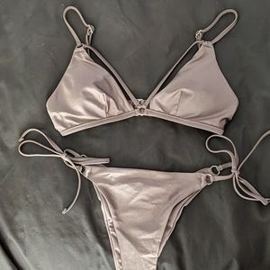 New VS silver strappy swim bikini